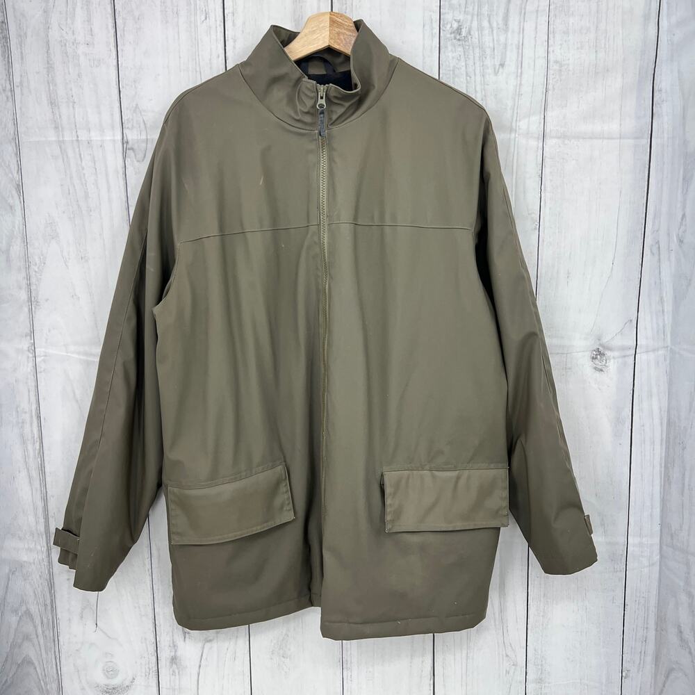 Y2K Calvin Klein Jeans XL Green Windbreaker Rain Jacket